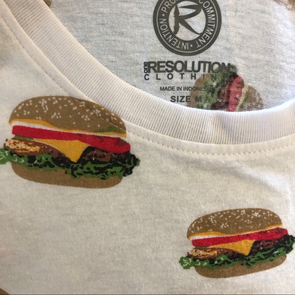 Resolution Clothing Burger Tee Medium - Picture 1 of 3